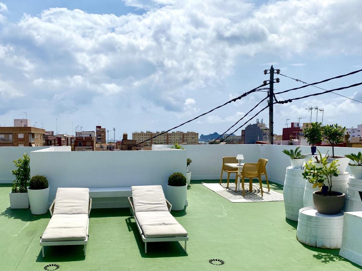 Acogedor Estudio A Metros De La Playa, Con Zonas Comunes Y Terraza 3B Valencia Exterior foto