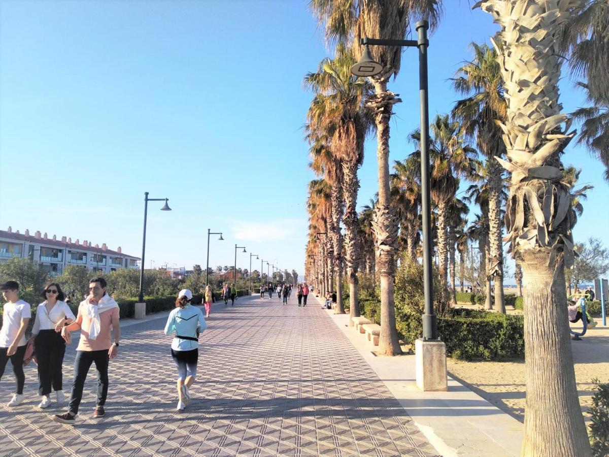 Acogedor Estudio A Metros De La Playa, Con Zonas Comunes Y Terraza 3B Valencia Exterior foto